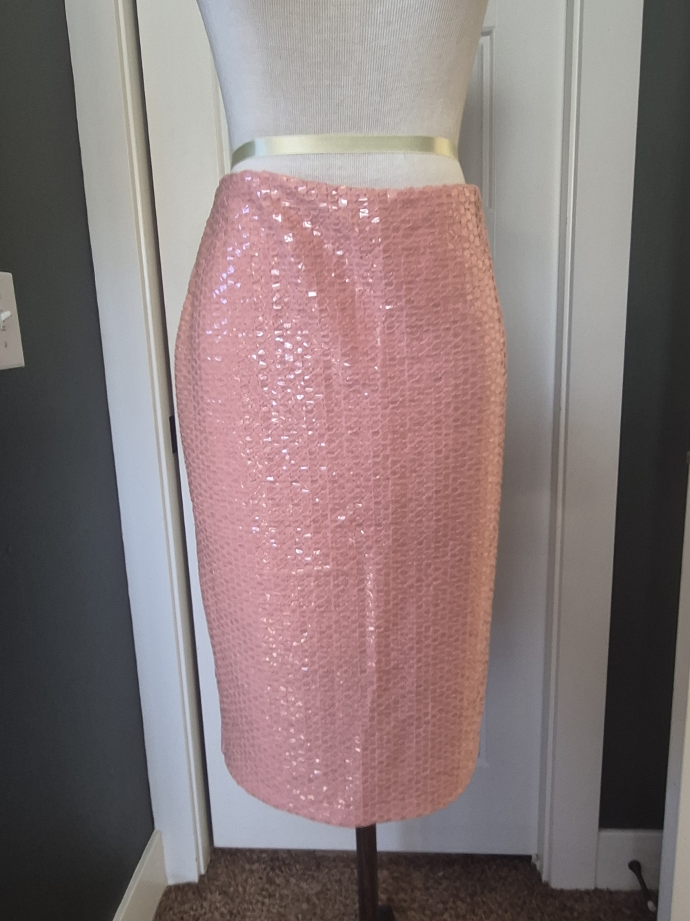 H&M Pink Sequin Pencil Skirt